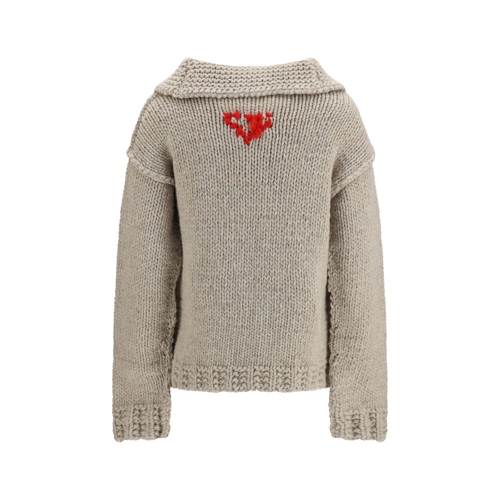 Prada Grey Wool Cardigan
