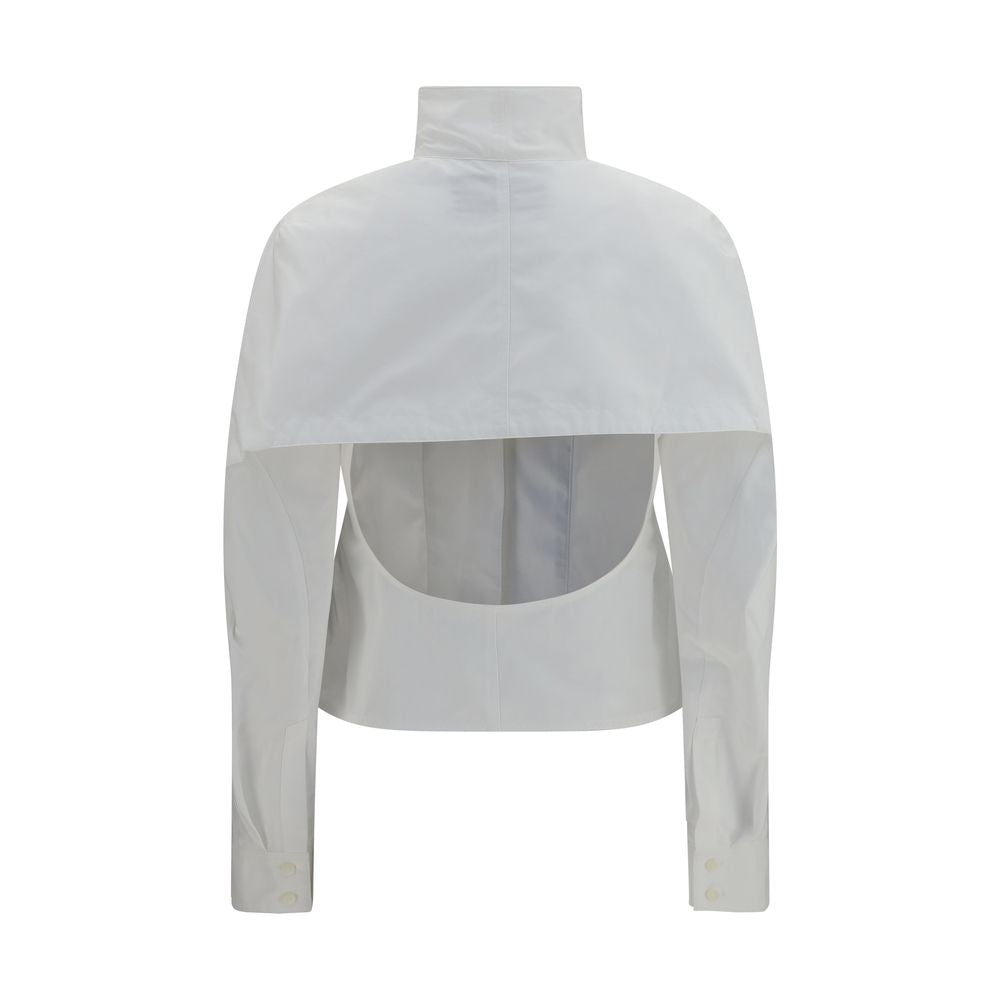 Camicia elegante bianca in cotone Jacquemus