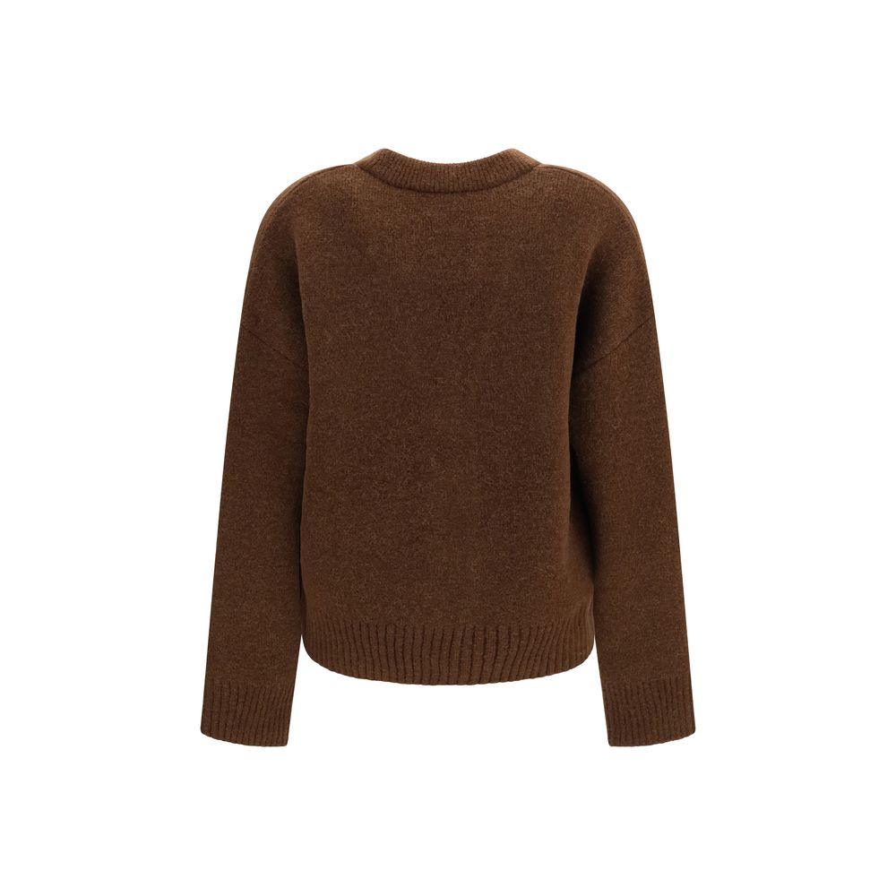 Cardigan in alpaca marrone Ami Paris