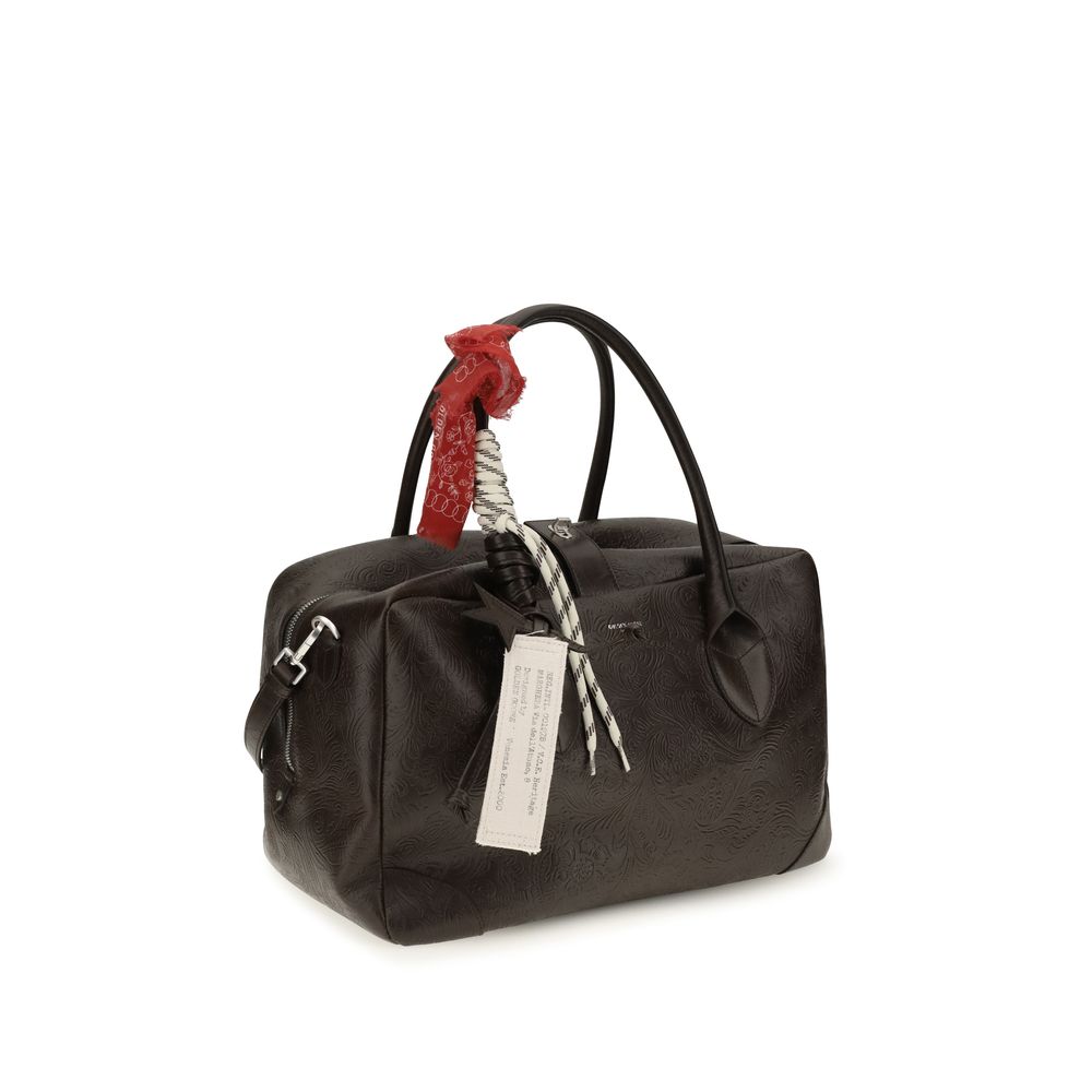 Borsa a mano Golden Goose in pelle di vitello marrone