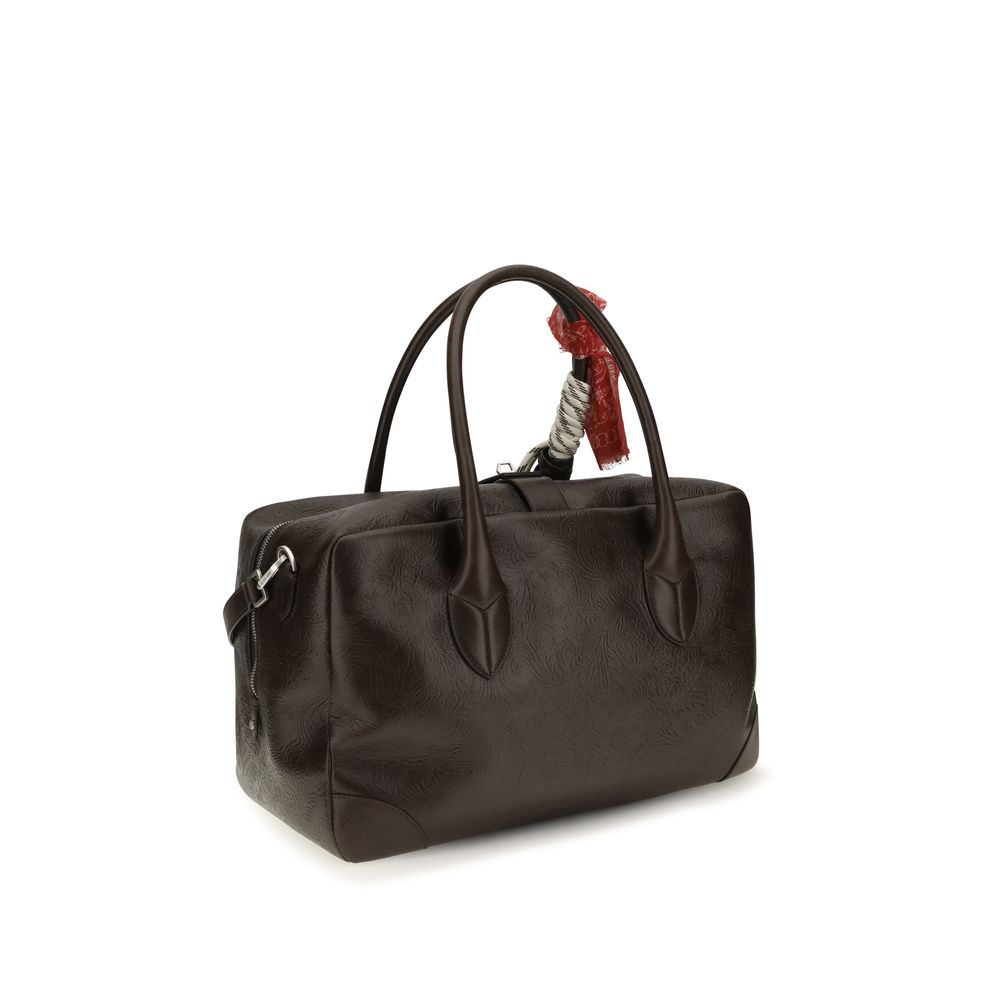 Borsa a mano Golden Goose in pelle di vitello marrone