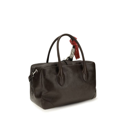 Borsa a mano Golden Goose in pelle di vitello marrone