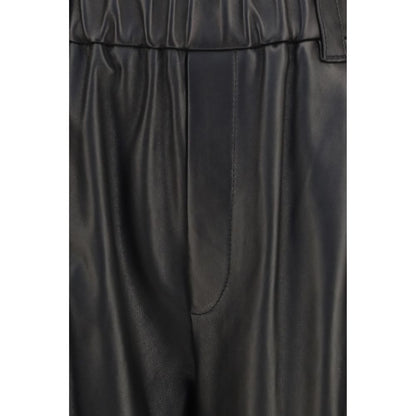 Brunello Cucinelli Schwarze Lederhose