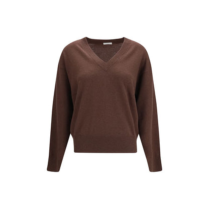 Maglione in cashmere marrone di Brunello Cucinelli