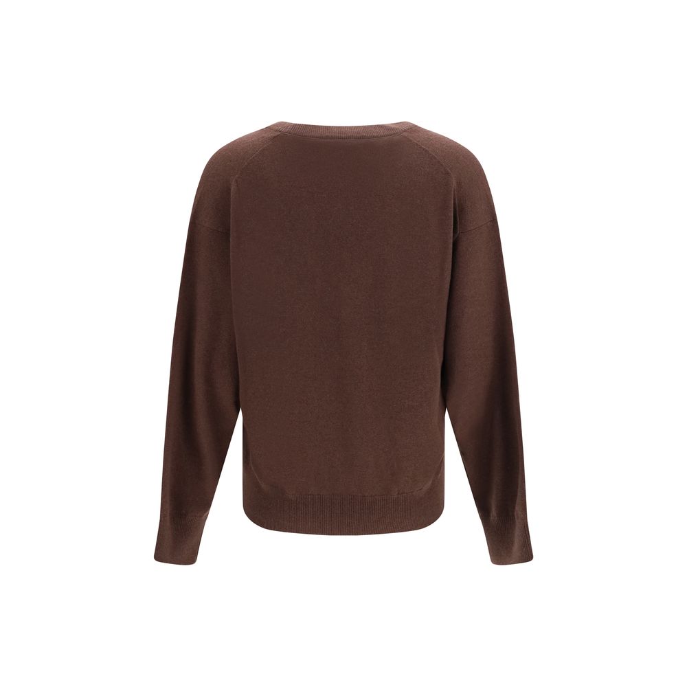 Maglione in cashmere marrone di Brunello Cucinelli