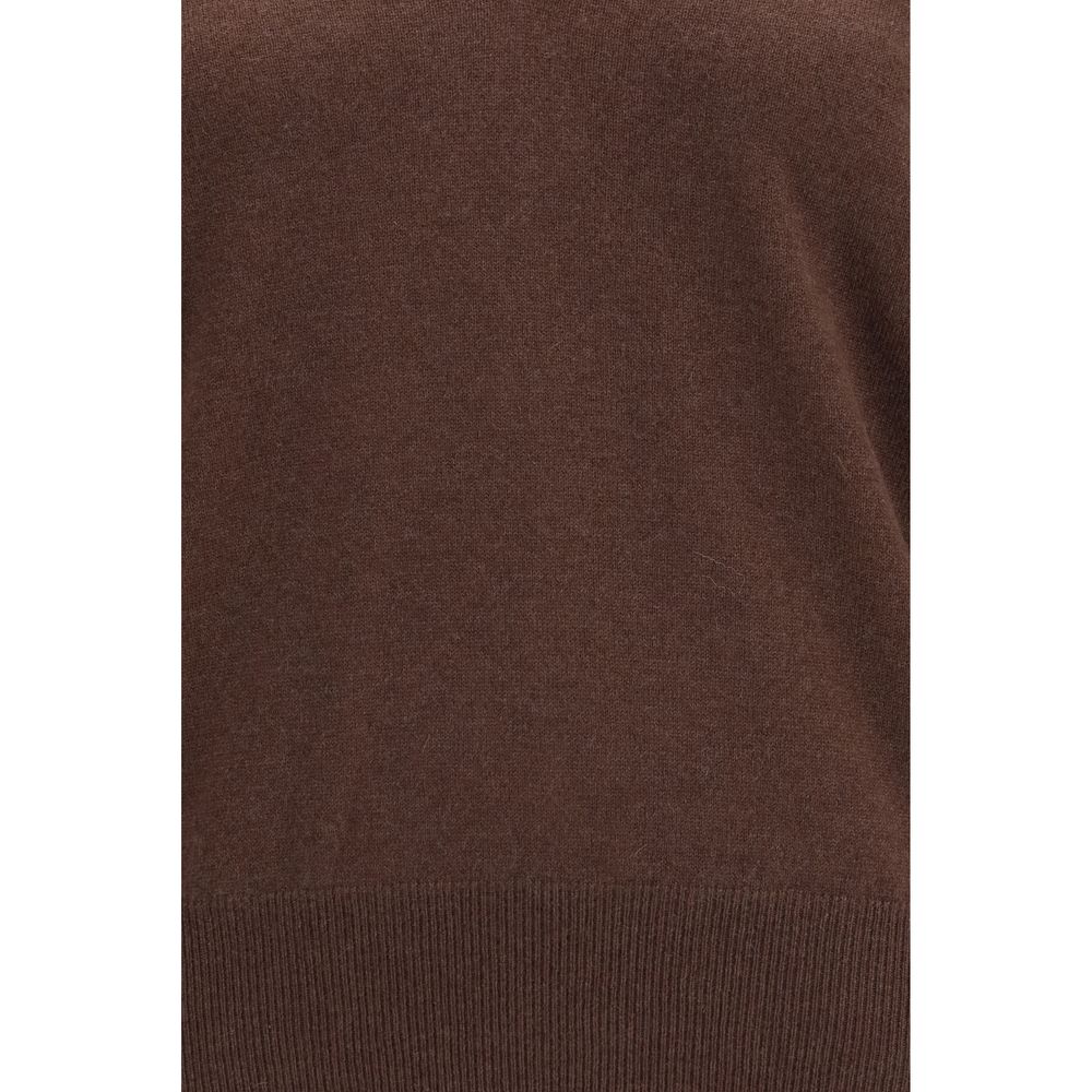 Maglione in cashmere marrone di Brunello Cucinelli