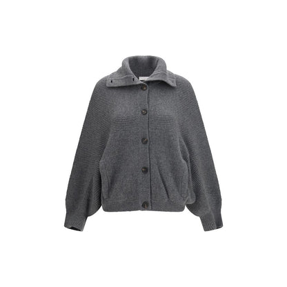 Brunello Cucinelli Grey Cashmere Cardigan