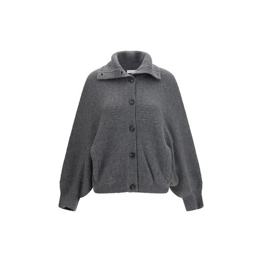 Cardigan in cashmere grigio di Brunello Cucinelli