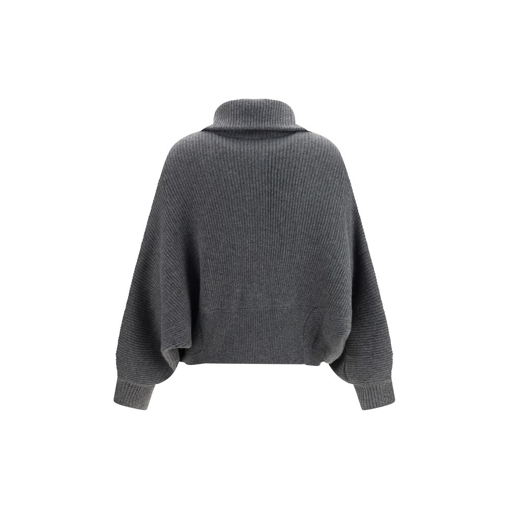 Brunello Cucinelli Grey Cashmere Cardigan