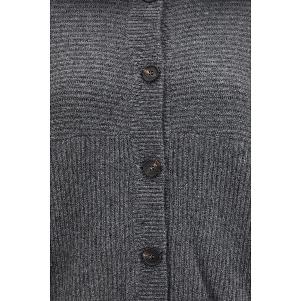 Brunello Cucinelli Grey Cashmere Cardigan