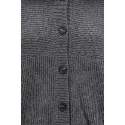 Brunello Cucinelli Grey Cashmere Cardigan
