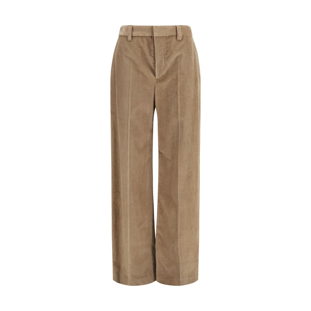 Brunello Cucinelli Braune Baumwollhose für die Freizeit
