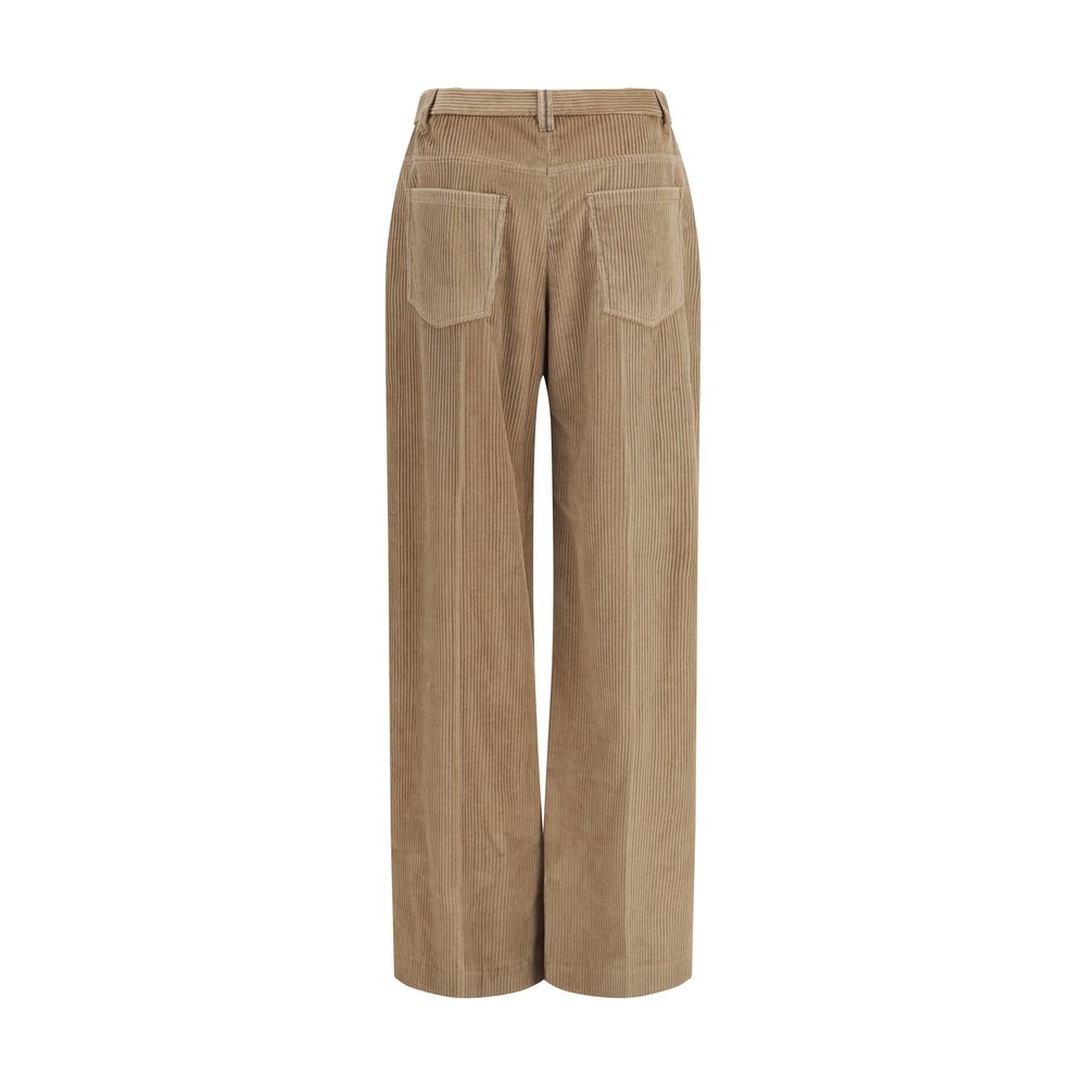 Brunello Cucinelli Braune Baumwollhose für die Freizeit