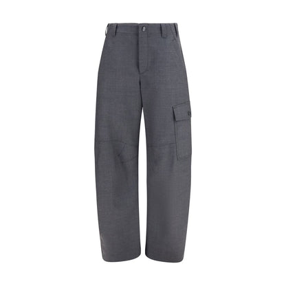 Brunello Cucinelli Graue Lammwoll-Cargo-Hose Aries