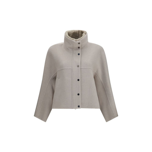 Cappotto in lana bianca Brunello Cucinelli Ariete