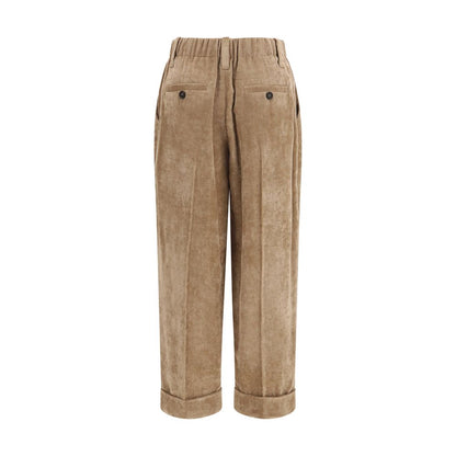 Brunello Cucinelli Brown Viscose Casual Trousers