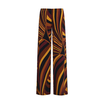 Pantaloni casual in viscosa multicolore di Emilio Pucci