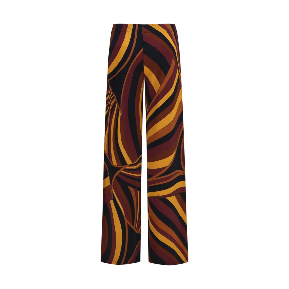 Pantaloni casual in viscosa multicolore di Emilio Pucci