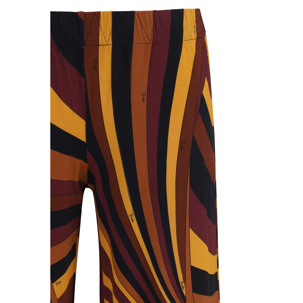 Pantaloni casual in viscosa multicolore di Emilio Pucci