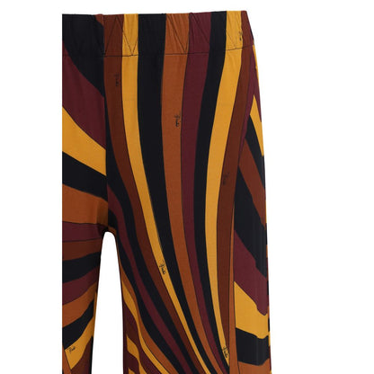 Pantaloni casual in viscosa multicolore di Emilio Pucci