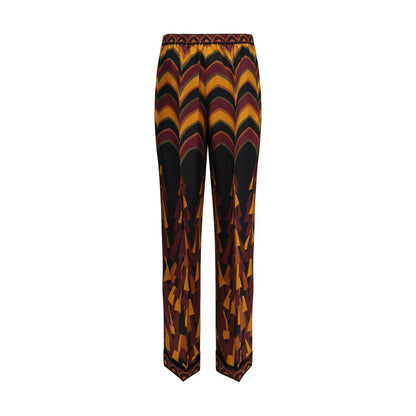Pantaloni casual in seta multicolore Emilio Pucci