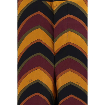Pantaloni casual in seta multicolore Emilio Pucci