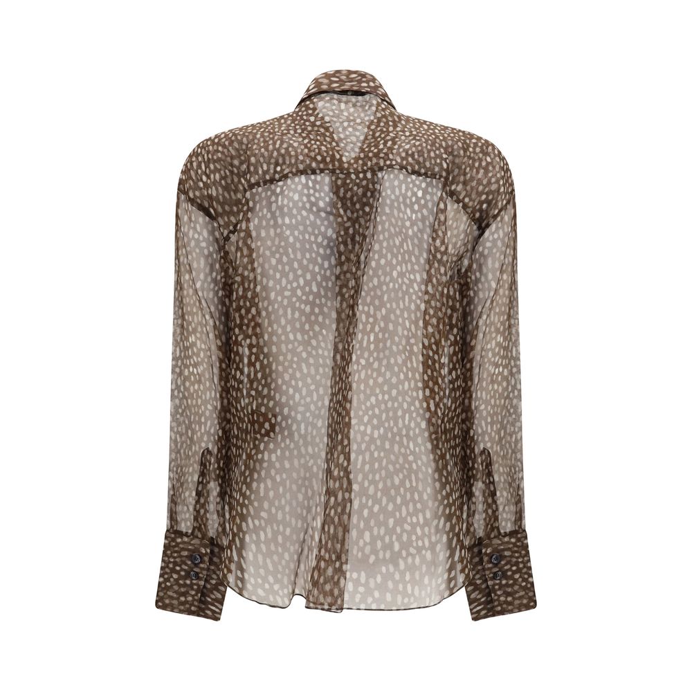 Brunello Cucinelli Hemd aus Stoff in Braun