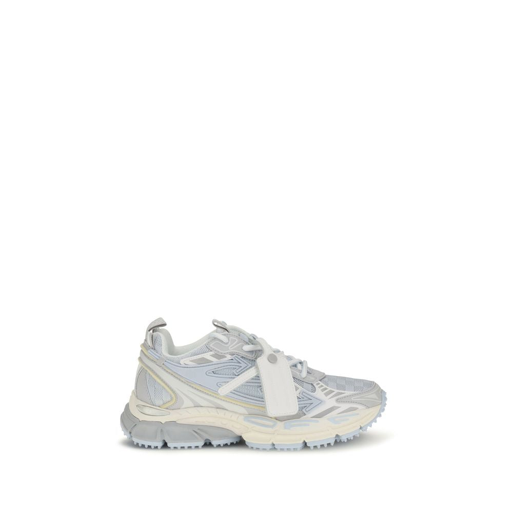 Off-White Grey Low-Top Fabric Sneakers