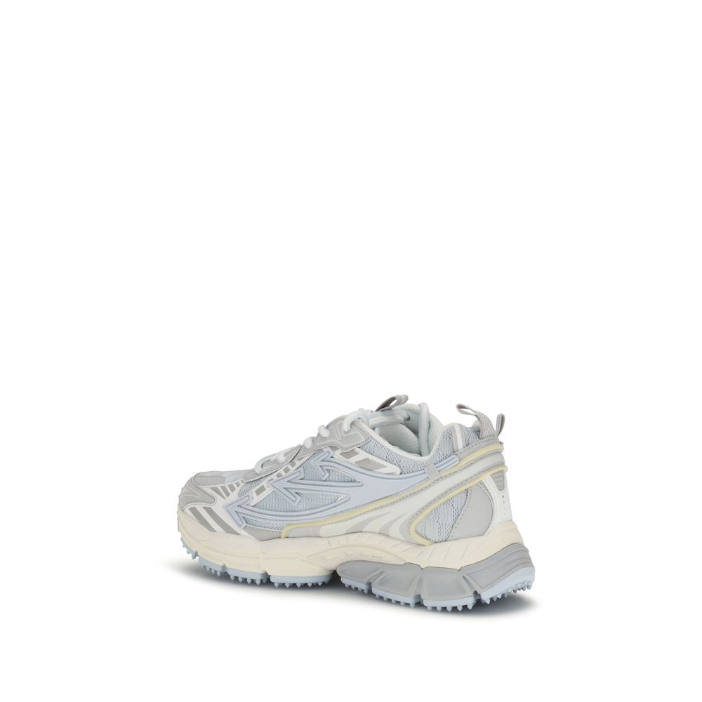 Off-White Grey Low-Top Fabric Sneakers
