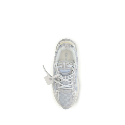 Off-White Grey Low-Top Fabric Sneakers
