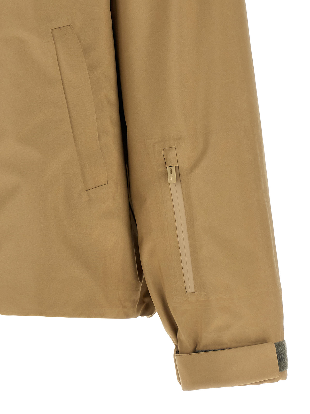 Giacca beige Miu Miu in poliestere riciclato