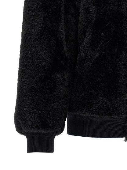 Prada Black Recycled Polyamide Bomber Jacket