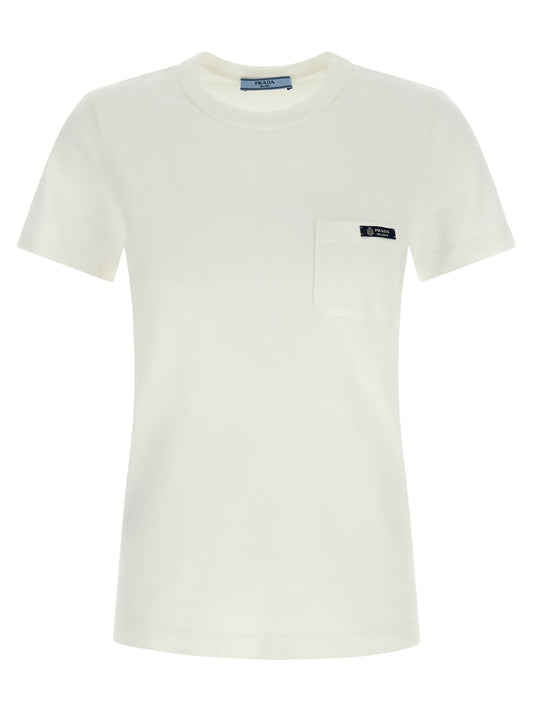 T-shirt Prada in cotone bianco