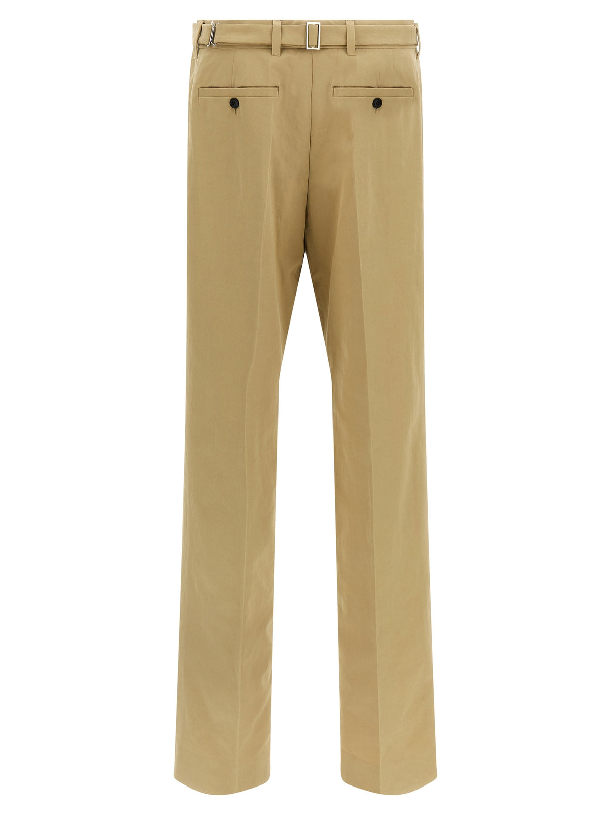 Pantaloni casual in cotone beige Prada