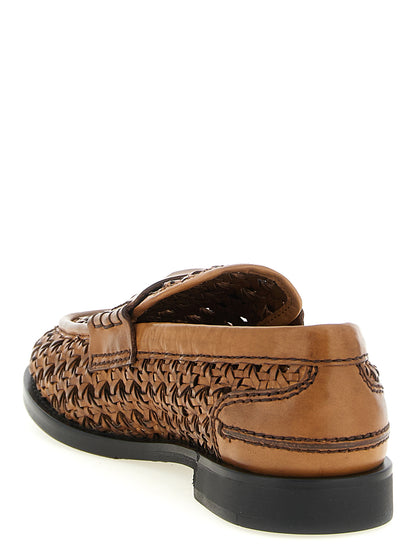 Miu Miu Braune Kalbsleder-Slipper