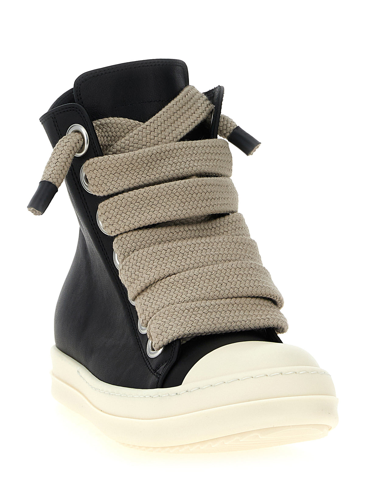 Rick Owens Zweifarbig Kalbsleder High-Top Sneaker