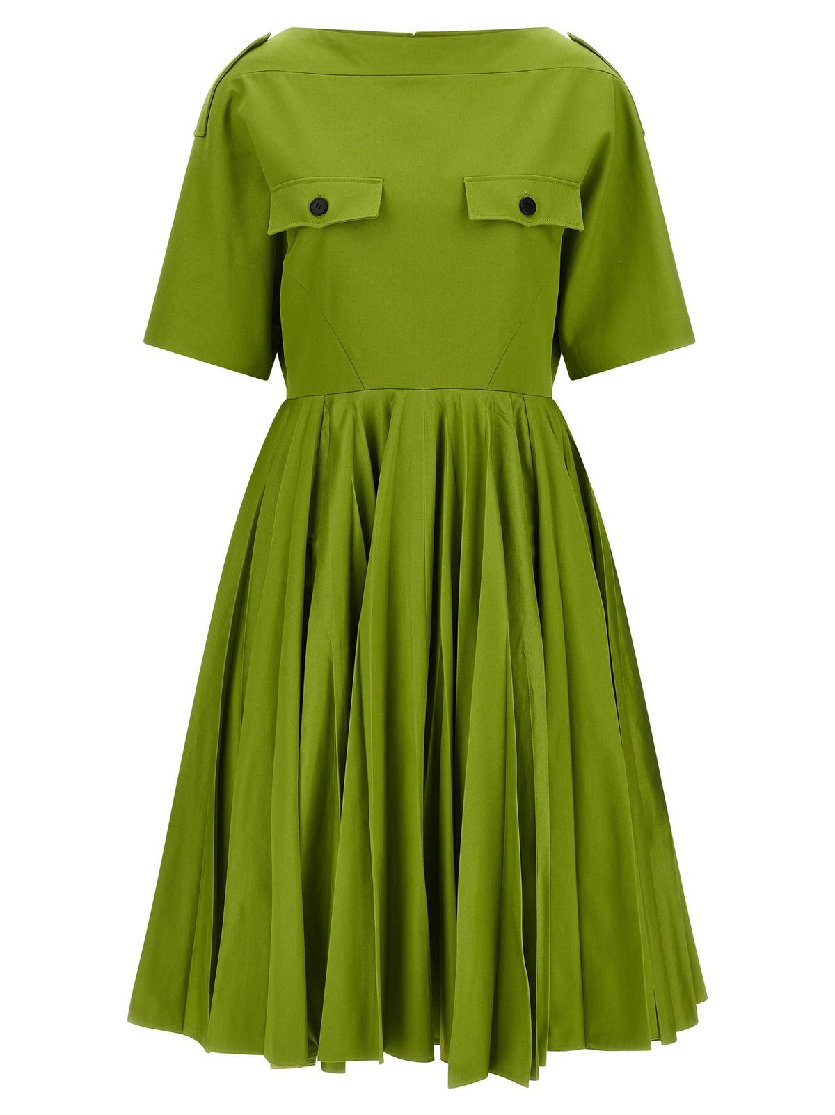 Abito casual in cotone bicolore Prada