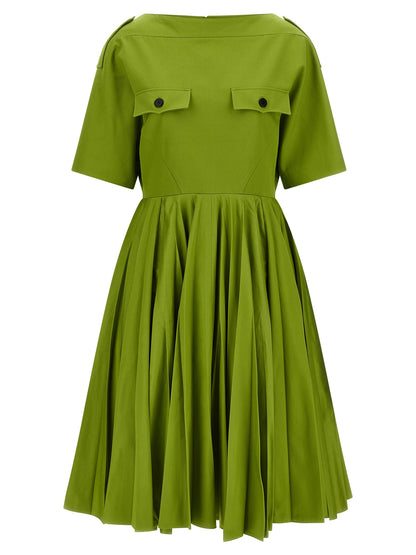 Abito casual in cotone bicolore Prada