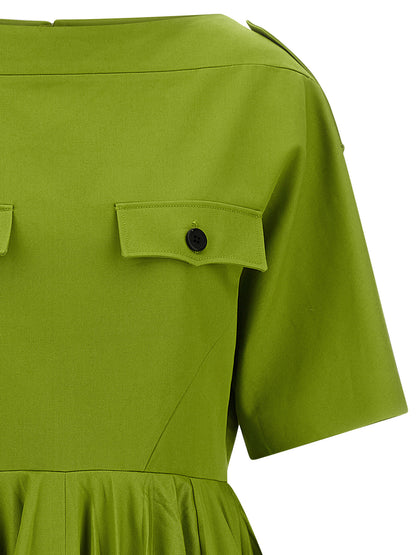 Abito casual in cotone bicolore Prada