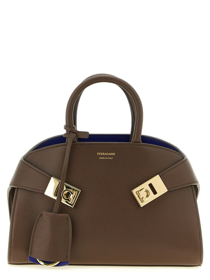 Ferragamo Braune Kalbsleder-Handtasche