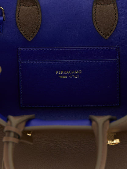 Ferragamo Braune Kalbsleder-Handtasche