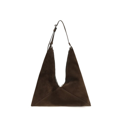 Borsa Moschino in pelle di vitello marrone