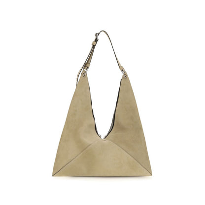 Moschino Beige Wildleder Schultertasche