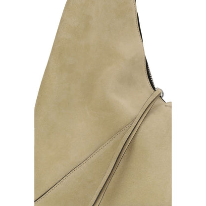 Moschino Beige Wildleder Schultertasche