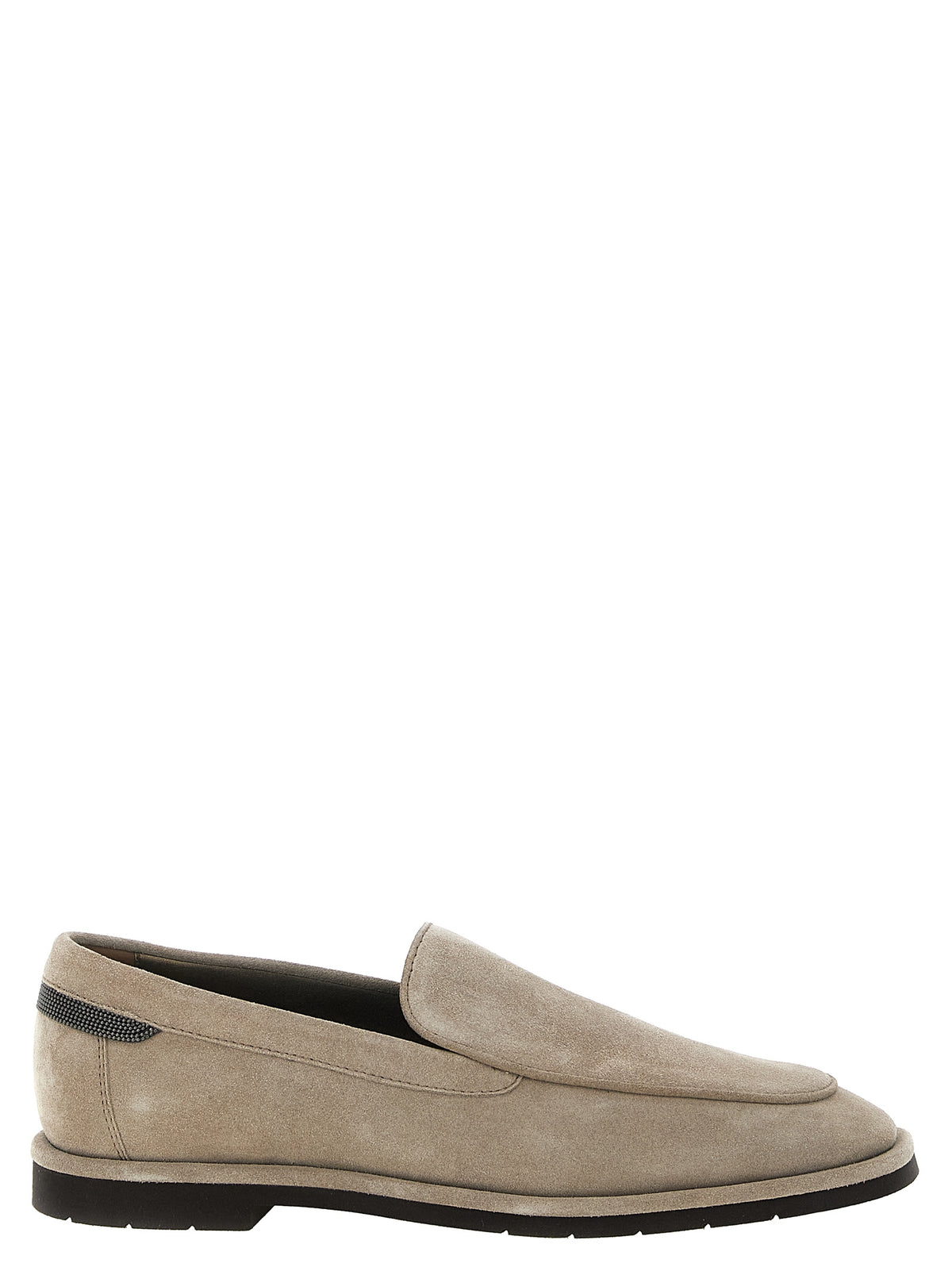Brunello Cucinelli Beige Kalbsleder Slip-On Loafers