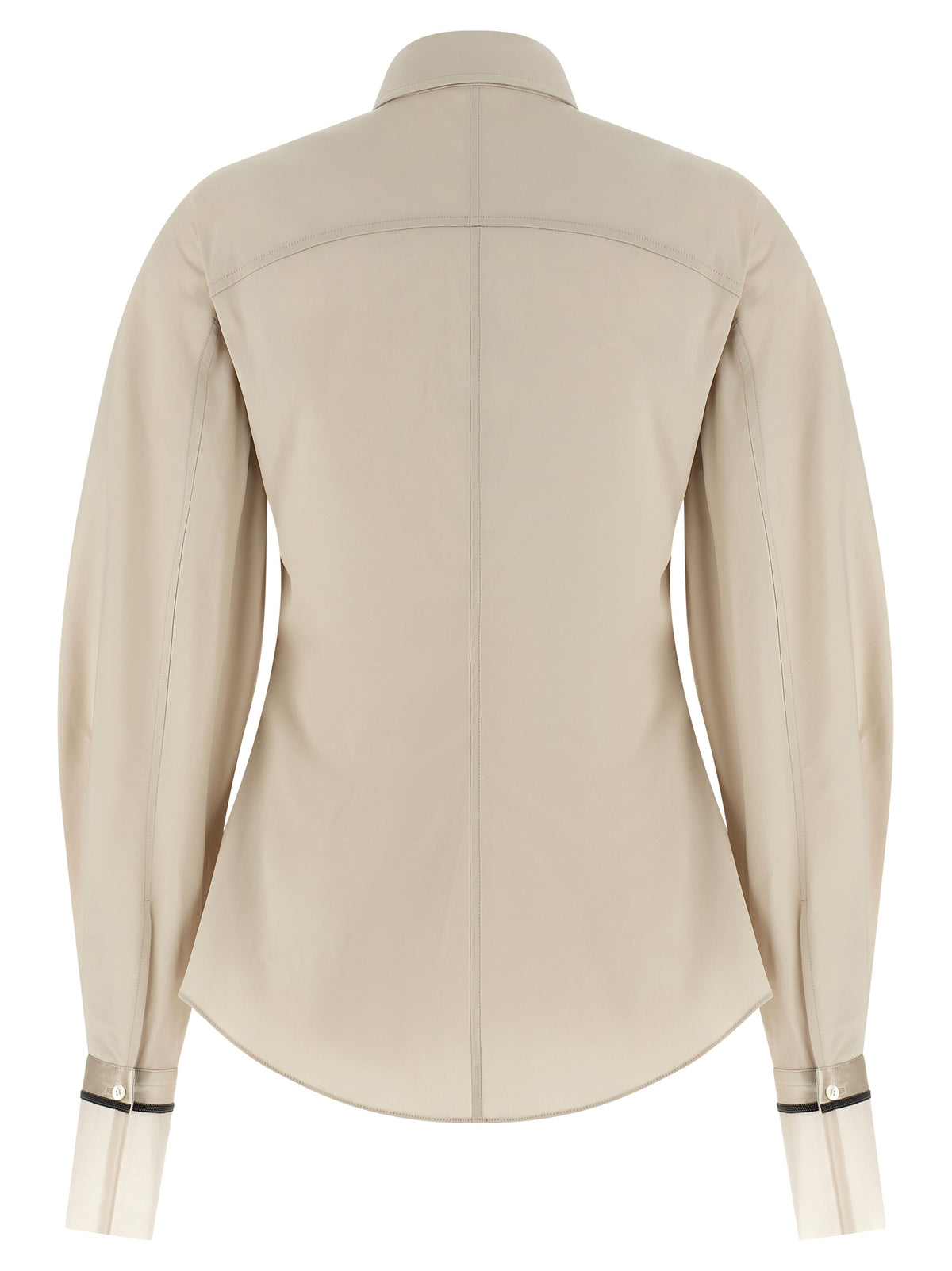 Camicetta beige in cotone Brunello Cucinelli