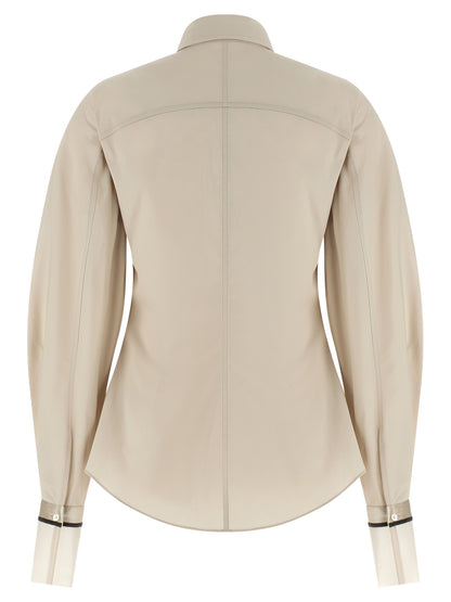 Camicetta beige in cotone Brunello Cucinelli