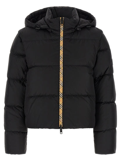 Giacca senza maniche in poliammide nera Burberry