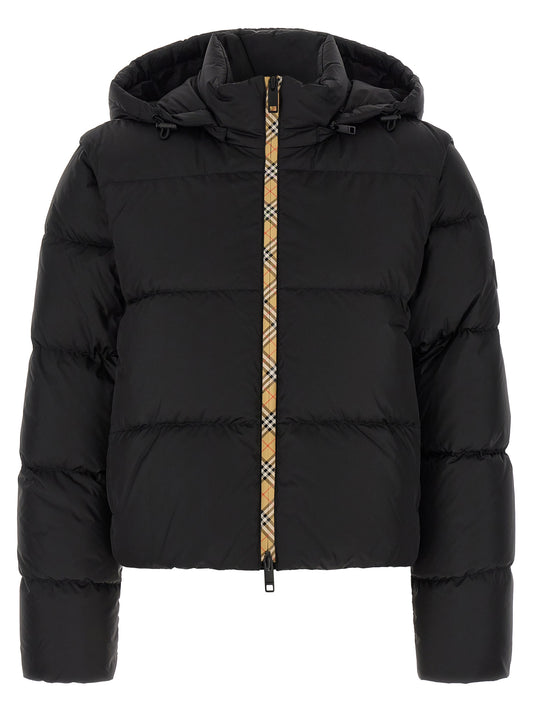 Burberry Schwarze ärmellose Jacke aus Polyamid