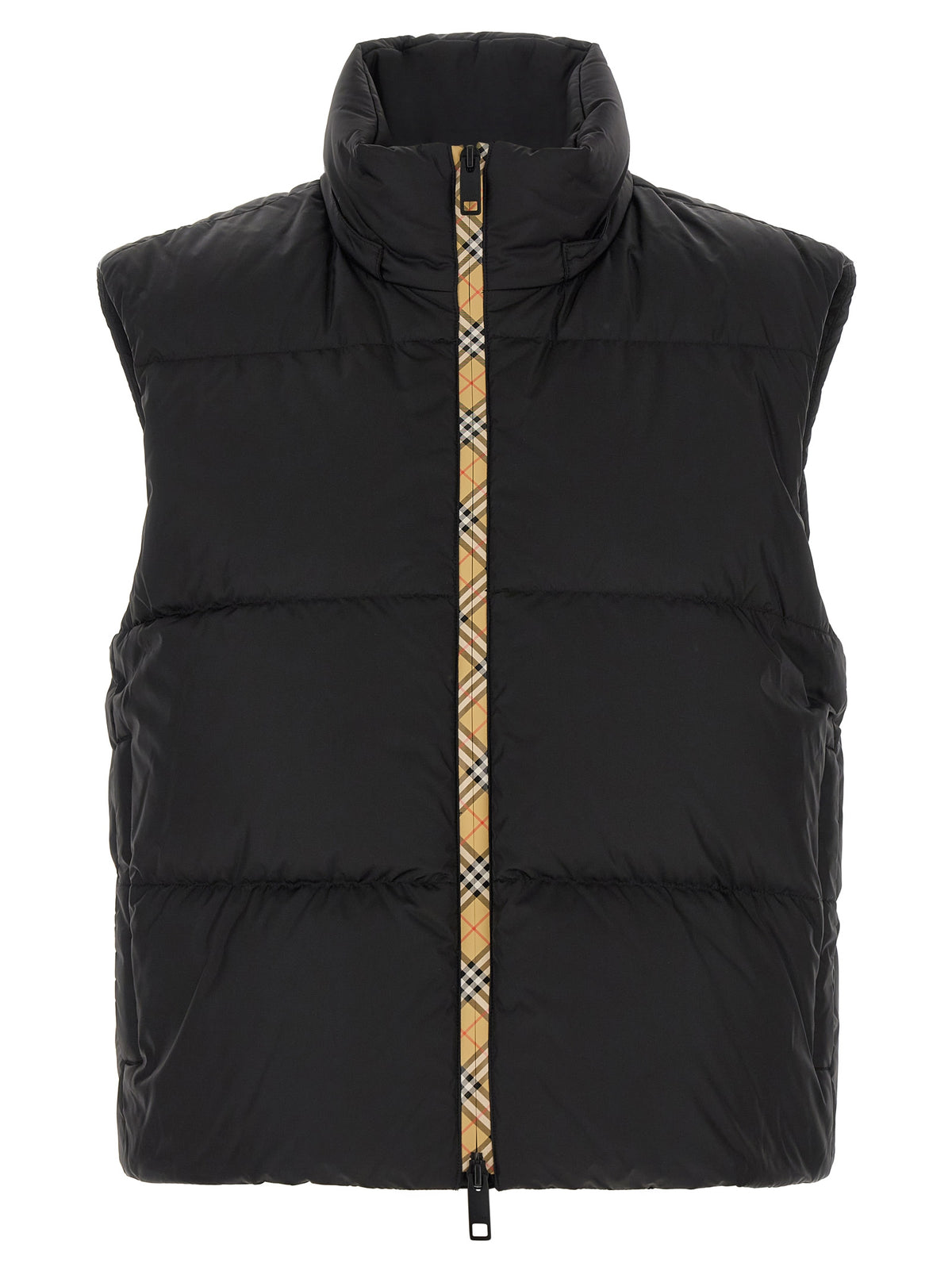 Giacca senza maniche in poliammide nera Burberry